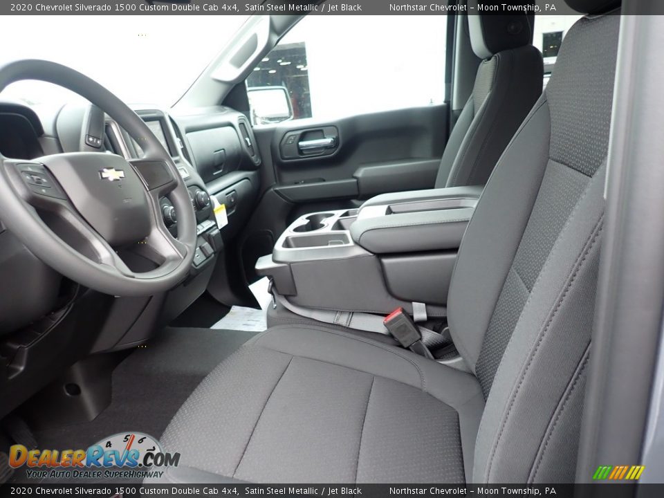 2020 Chevrolet Silverado 1500 Custom Double Cab 4x4 Satin Steel Metallic / Jet Black Photo #13
