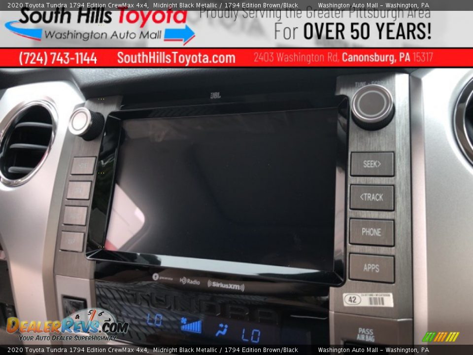 2020 Toyota Tundra 1794 Edition CrewMax 4x4 Midnight Black Metallic / 1794 Edition Brown/Black Photo #35