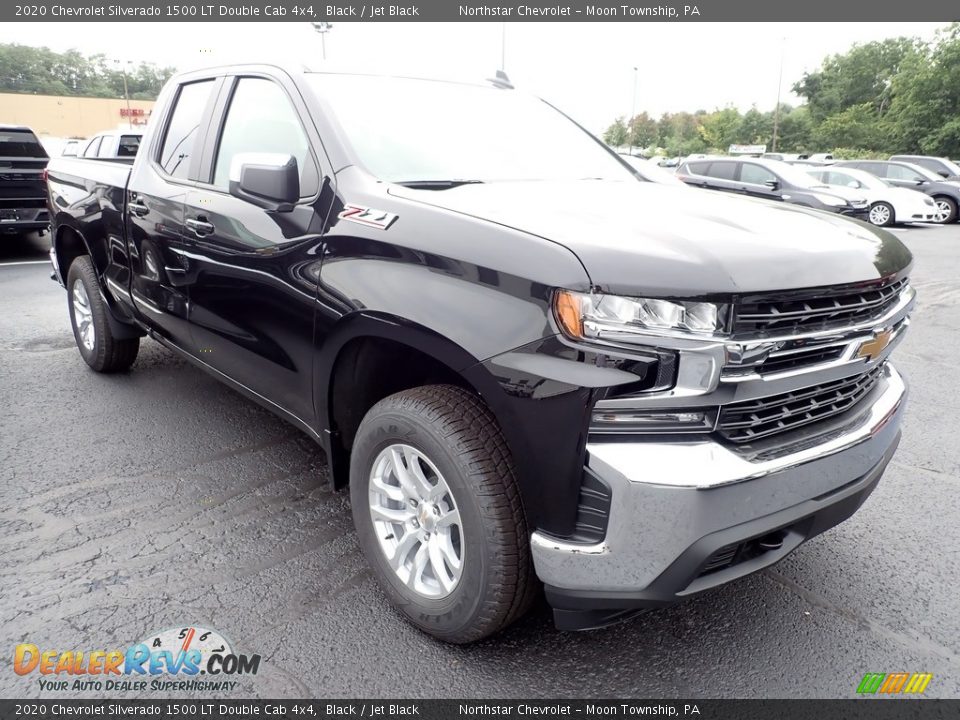 2020 Chevrolet Silverado 1500 LT Double Cab 4x4 Black / Jet Black Photo #7