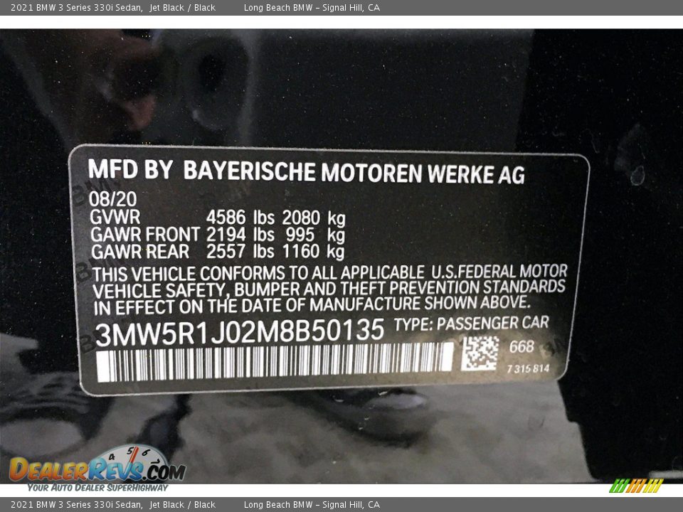 2021 BMW 3 Series 330i Sedan Jet Black / Black Photo #18