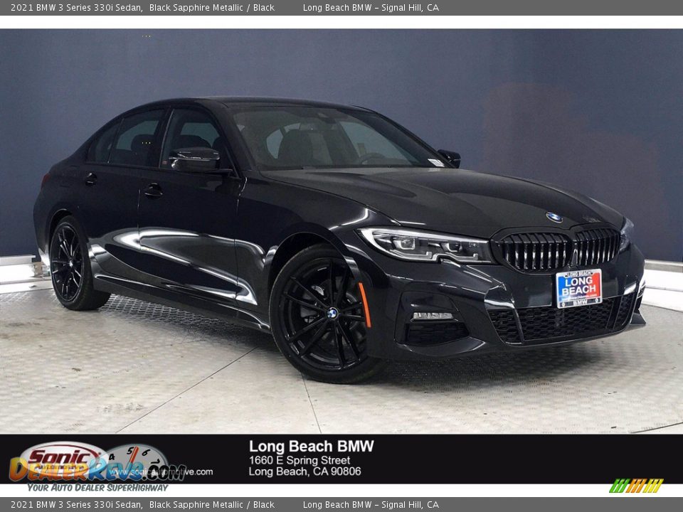 2021 BMW 3 Series 330i Sedan Black Sapphire Metallic / Black Photo #1