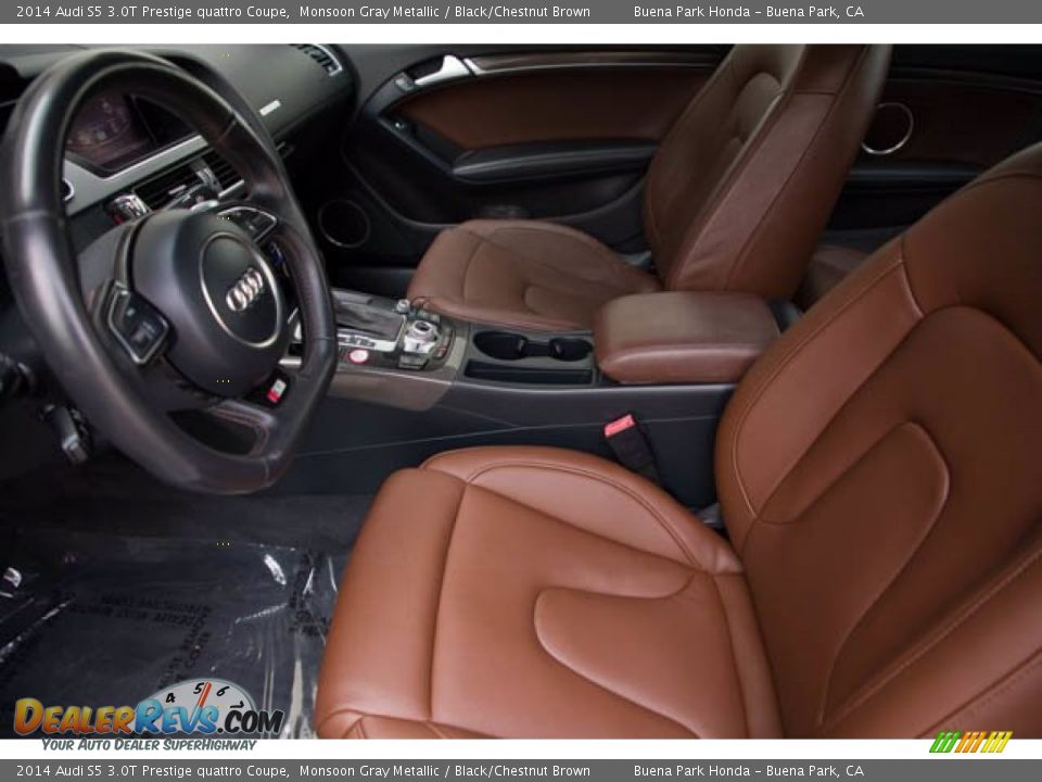2014 Audi S5 3.0T Prestige quattro Coupe Monsoon Gray Metallic / Black/Chestnut Brown Photo #3