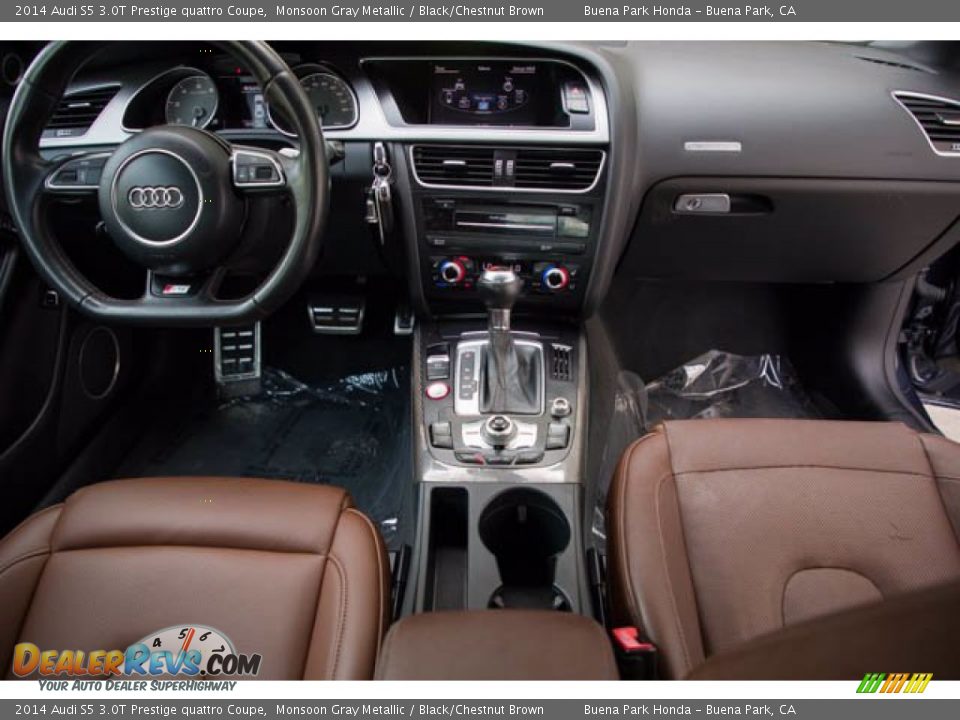 2014 Audi S5 3.0T Prestige quattro Coupe Monsoon Gray Metallic / Black/Chestnut Brown Photo #5