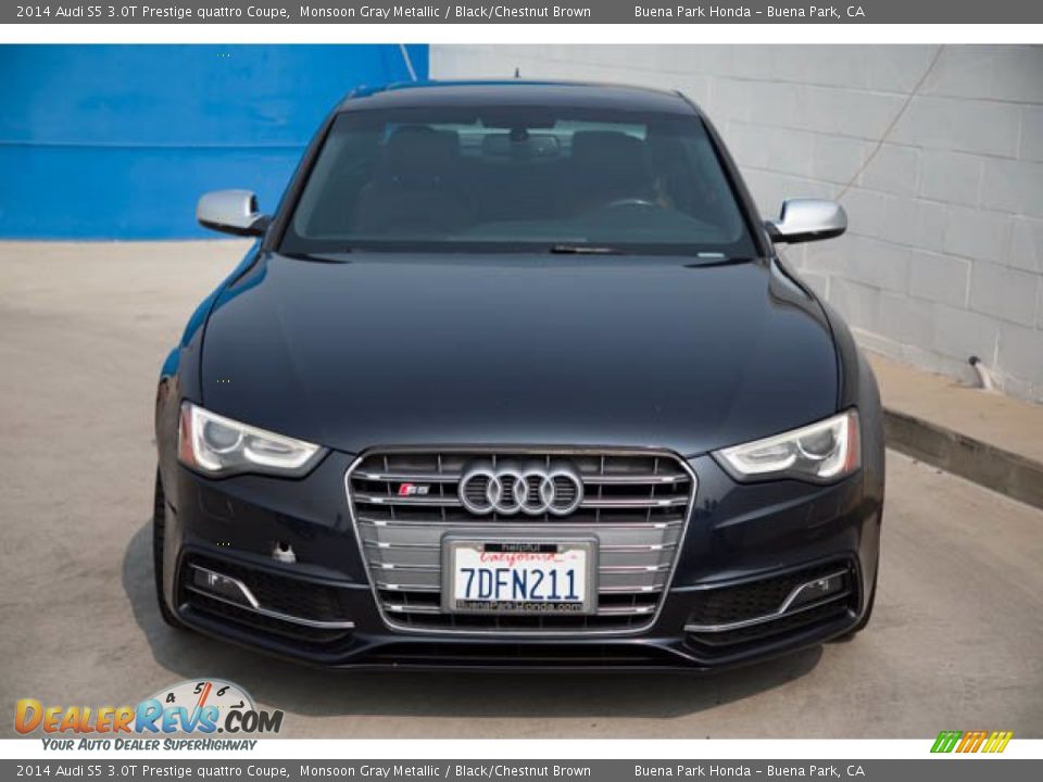 2014 Audi S5 3.0T Prestige quattro Coupe Monsoon Gray Metallic / Black/Chestnut Brown Photo #7