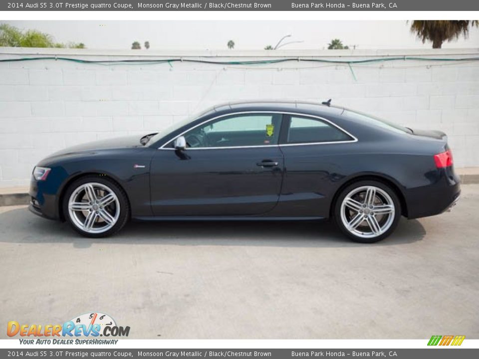 2014 Audi S5 3.0T Prestige quattro Coupe Monsoon Gray Metallic / Black/Chestnut Brown Photo #8