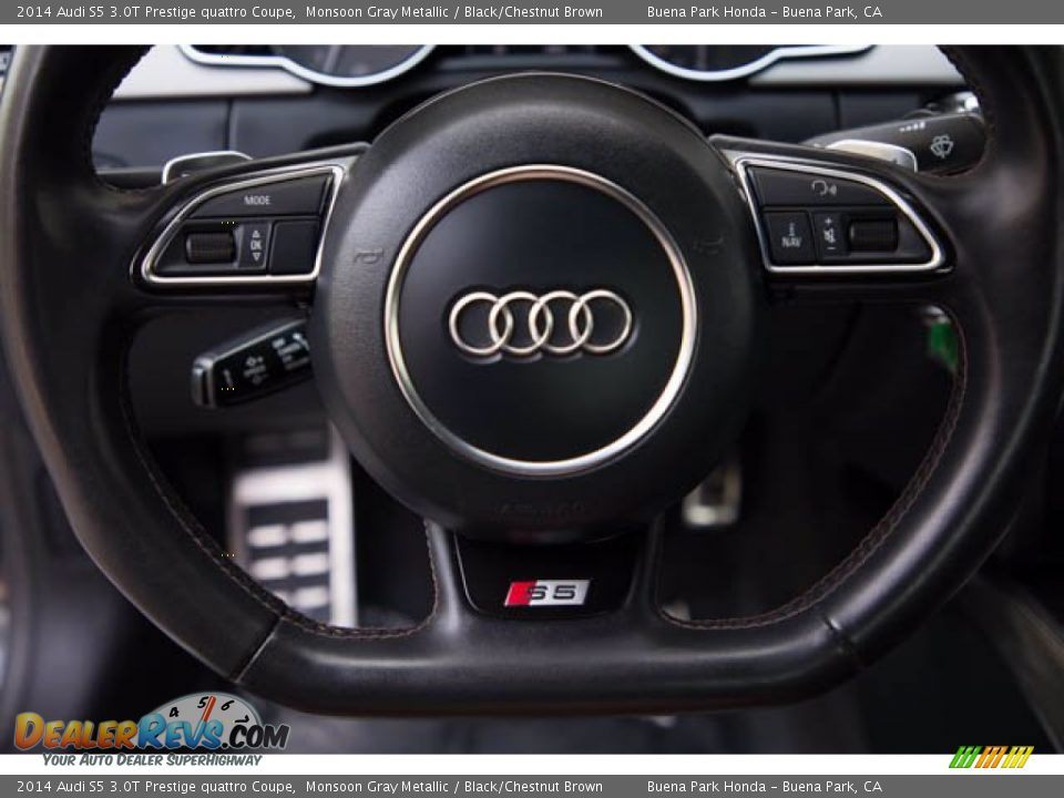 2014 Audi S5 3.0T Prestige quattro Coupe Monsoon Gray Metallic / Black/Chestnut Brown Photo #13