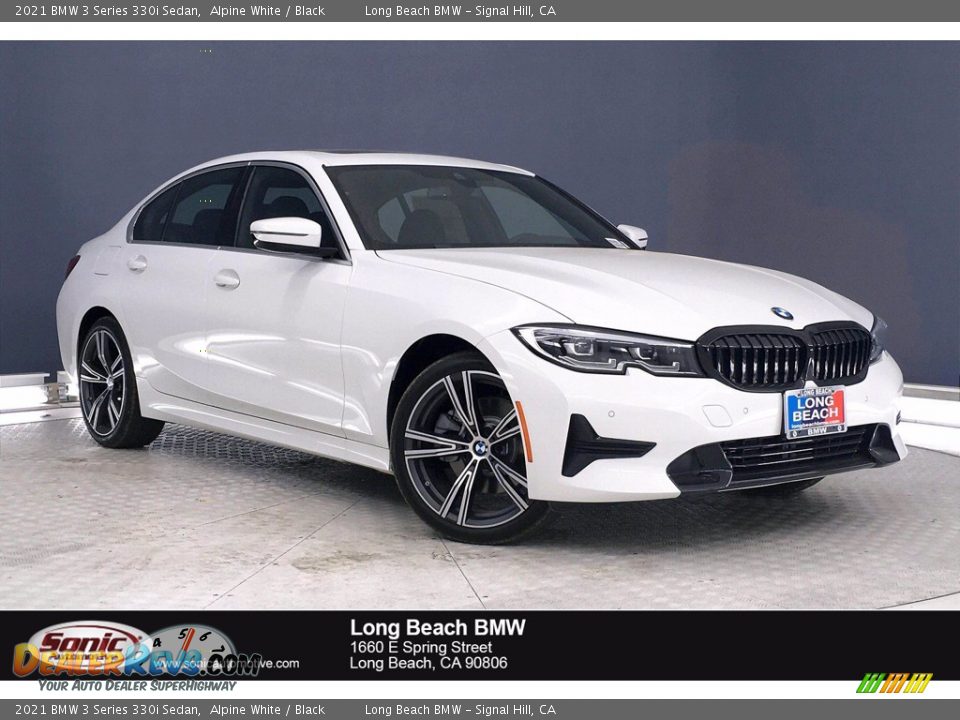 2021 BMW 3 Series 330i Sedan Alpine White / Black Photo #1