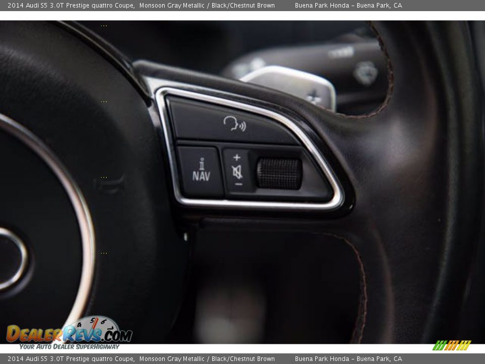 2014 Audi S5 3.0T Prestige quattro Coupe Monsoon Gray Metallic / Black/Chestnut Brown Photo #15