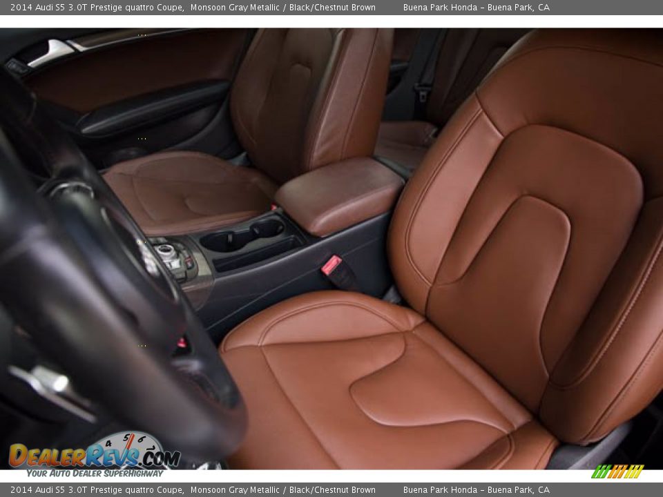 2014 Audi S5 3.0T Prestige quattro Coupe Monsoon Gray Metallic / Black/Chestnut Brown Photo #16