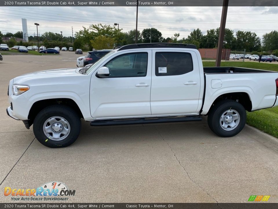 2020 Toyota Tacoma SR Double Cab 4x4 Super White / Cement Photo #1