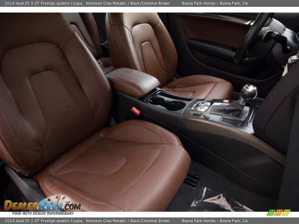 2014 Audi S5 3.0T Prestige quattro Coupe Monsoon Gray Metallic / Black/Chestnut Brown Photo #21