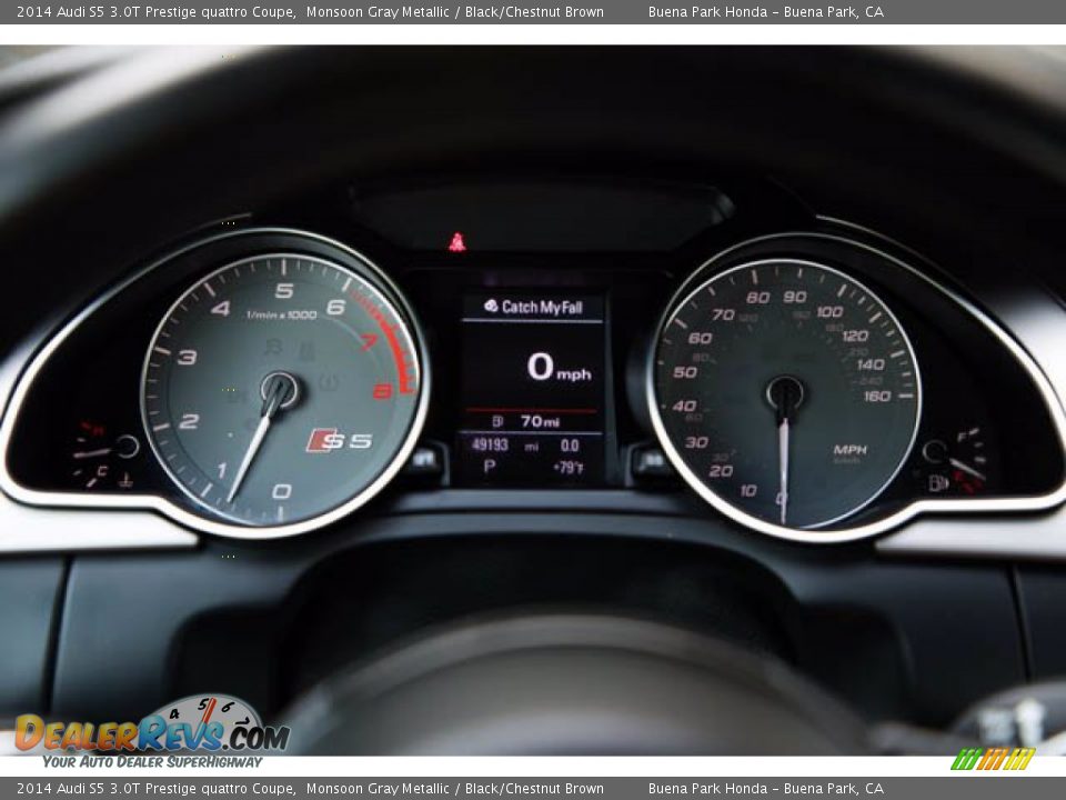 2014 Audi S5 3.0T Prestige quattro Coupe Monsoon Gray Metallic / Black/Chestnut Brown Photo #25