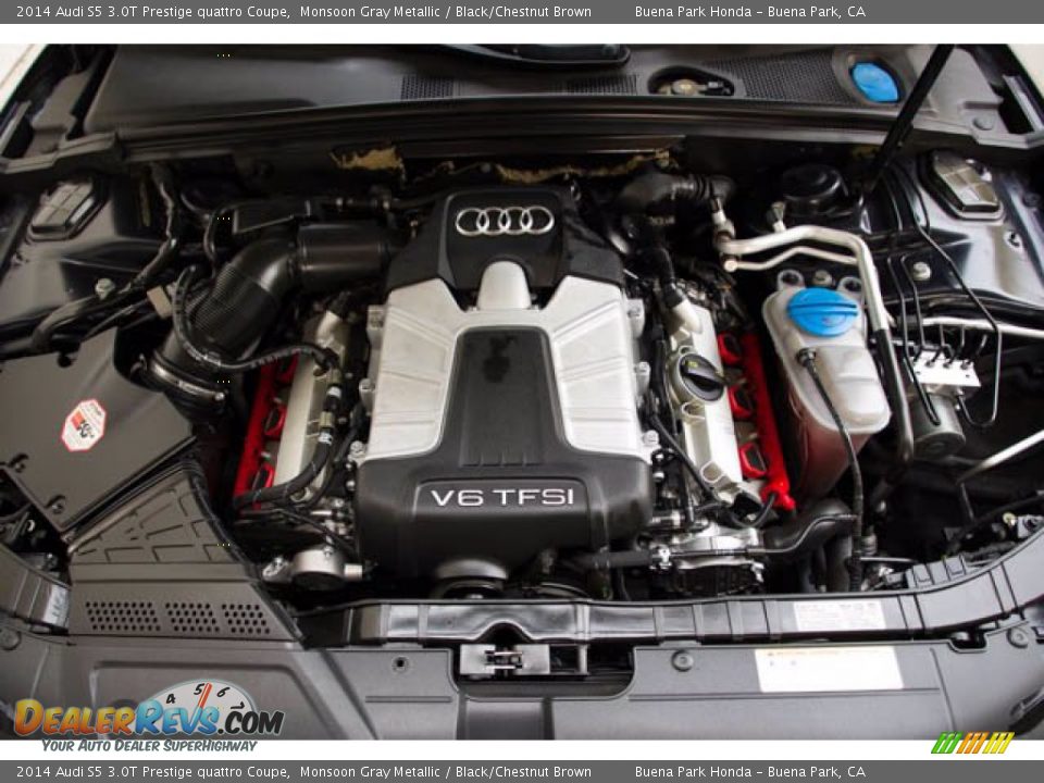 2014 Audi S5 3.0T Prestige quattro Coupe Monsoon Gray Metallic / Black/Chestnut Brown Photo #29