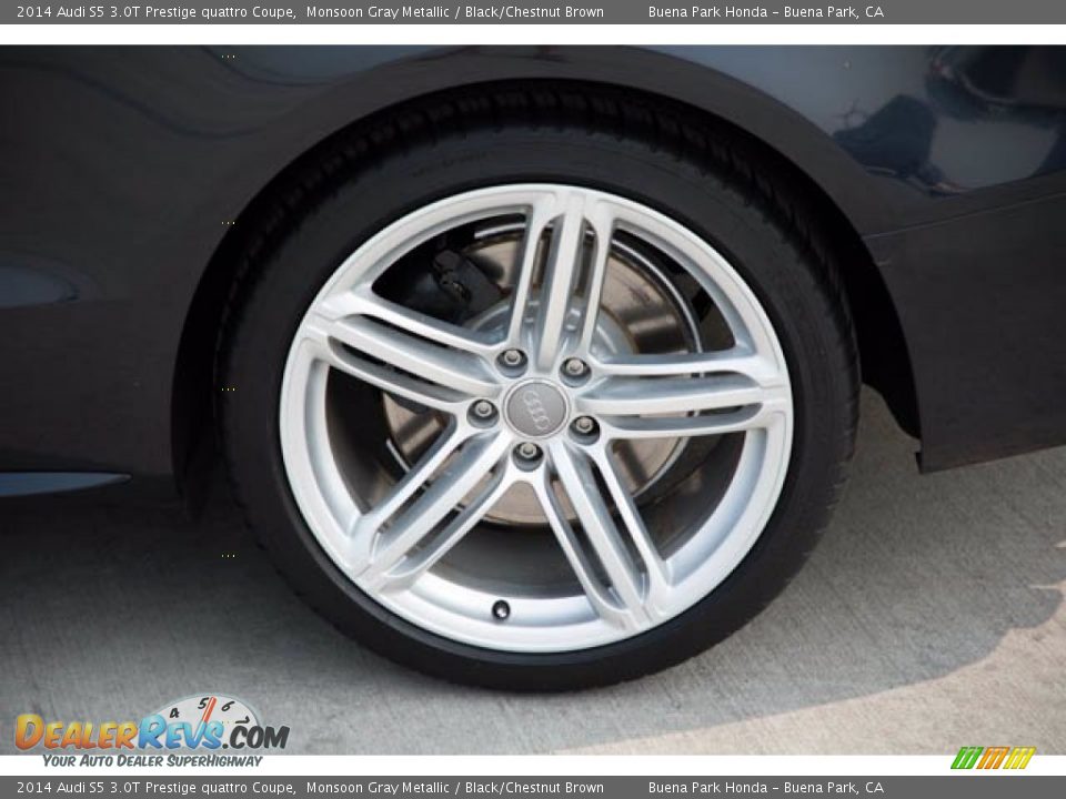 2014 Audi S5 3.0T Prestige quattro Coupe Monsoon Gray Metallic / Black/Chestnut Brown Photo #32