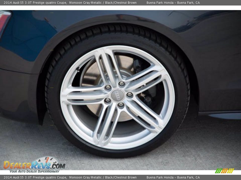 2014 Audi S5 3.0T Prestige quattro Coupe Monsoon Gray Metallic / Black/Chestnut Brown Photo #33