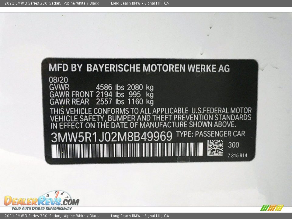 2021 BMW 3 Series 330i Sedan Alpine White / Black Photo #18