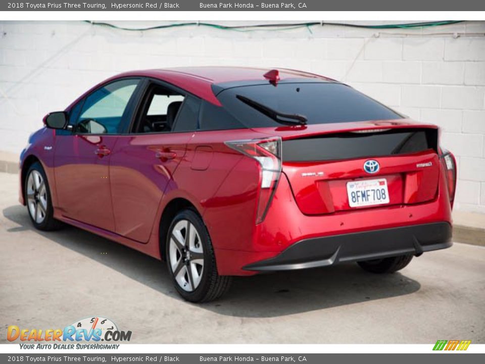 2018 Toyota Prius Three Touring Hypersonic Red / Black Photo #2