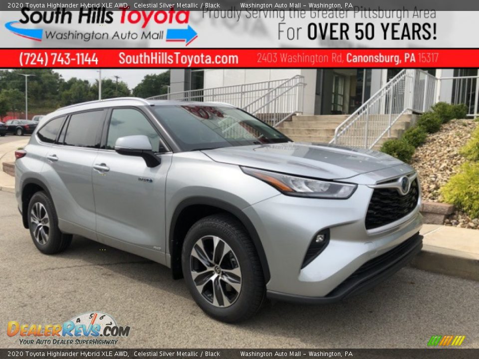 2020 Toyota Highlander Hybrid XLE AWD Celestial Silver Metallic / Black Photo #1