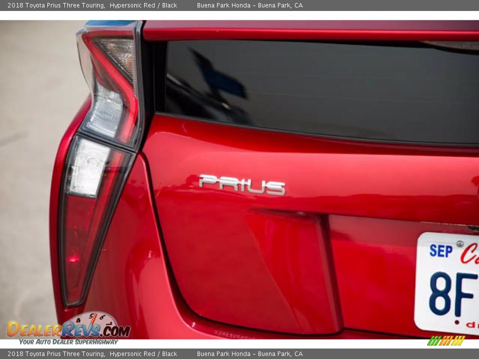 2018 Toyota Prius Three Touring Hypersonic Red / Black Photo #10