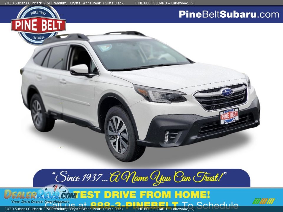 2020 Subaru Outback 2.5i Premium Crystal White Pearl / Slate Black Photo #1