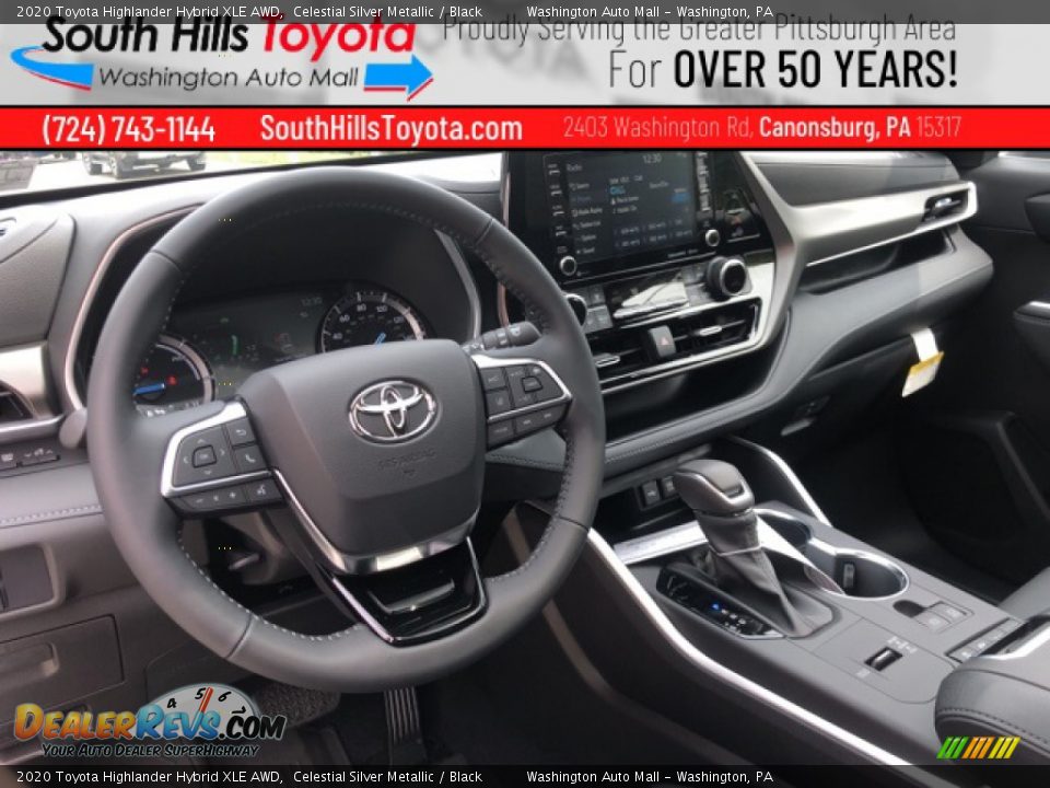 2020 Toyota Highlander Hybrid XLE AWD Celestial Silver Metallic / Black Photo #3