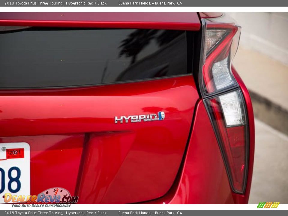 2018 Toyota Prius Three Touring Hypersonic Red / Black Photo #11