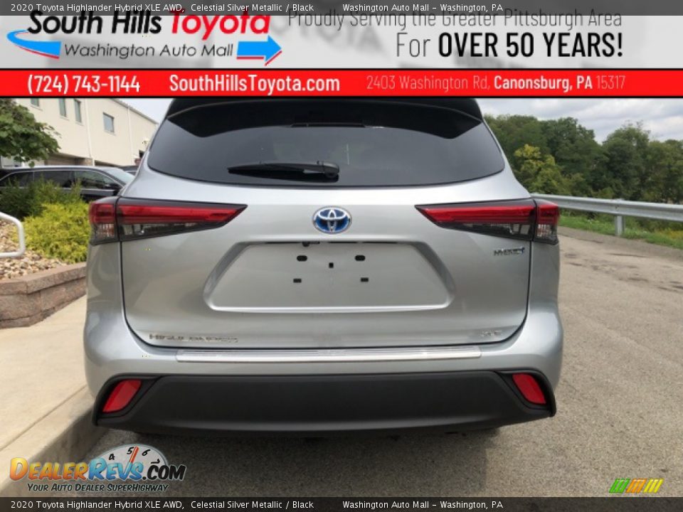 2020 Toyota Highlander Hybrid XLE AWD Celestial Silver Metallic / Black Photo #7