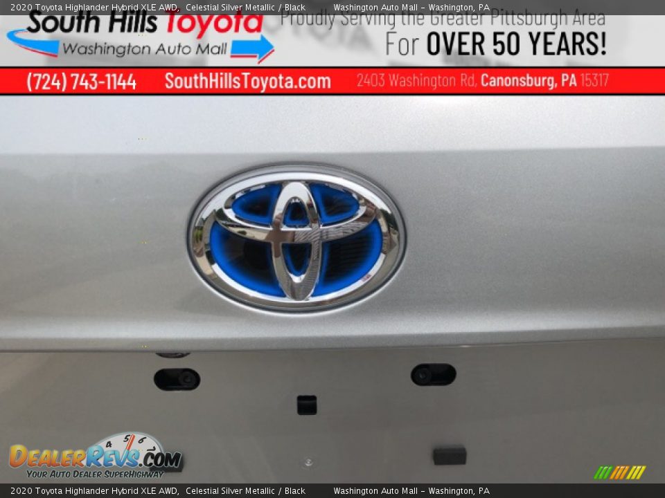 2020 Toyota Highlander Hybrid XLE AWD Celestial Silver Metallic / Black Photo #8