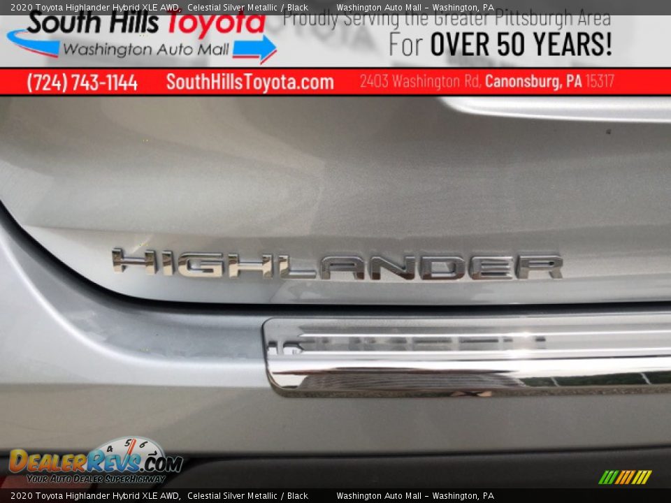 2020 Toyota Highlander Hybrid XLE AWD Celestial Silver Metallic / Black Photo #11