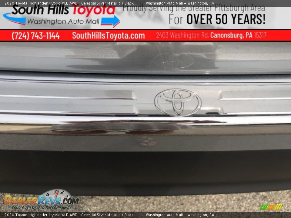 2020 Toyota Highlander Hybrid XLE AWD Celestial Silver Metallic / Black Photo #12