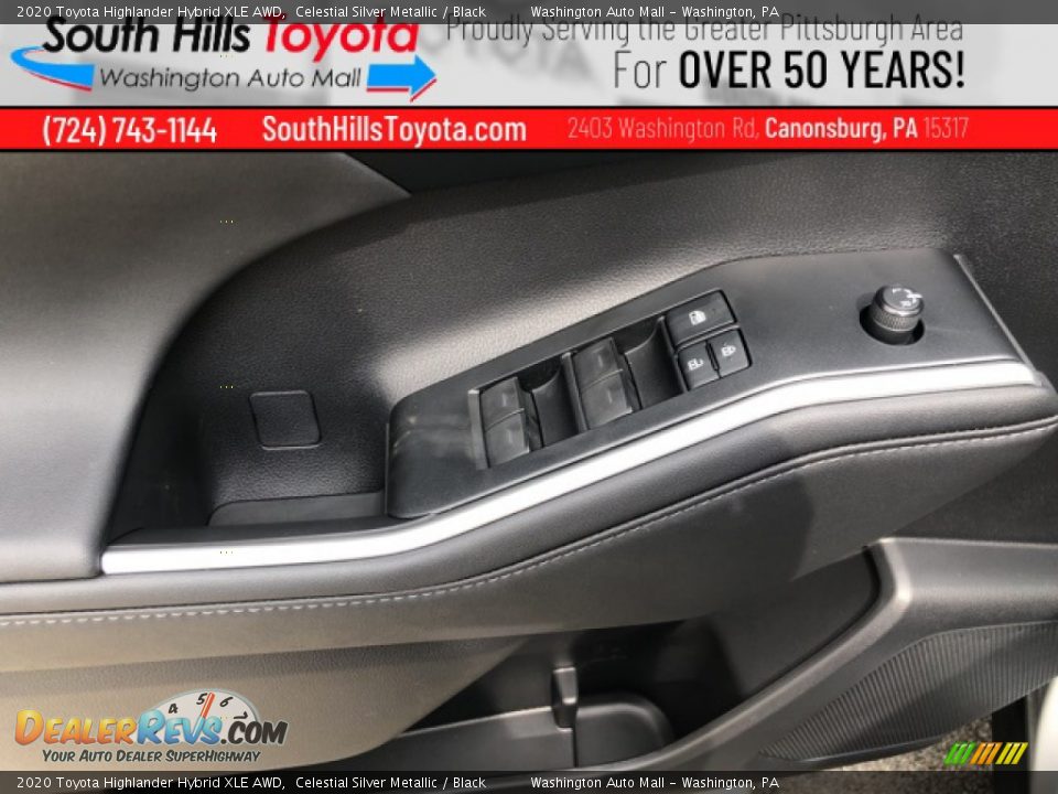 2020 Toyota Highlander Hybrid XLE AWD Celestial Silver Metallic / Black Photo #17