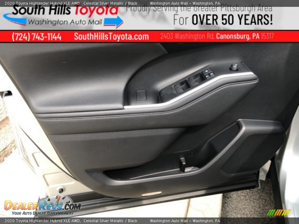 2020 Toyota Highlander Hybrid XLE AWD Celestial Silver Metallic / Black Photo #18