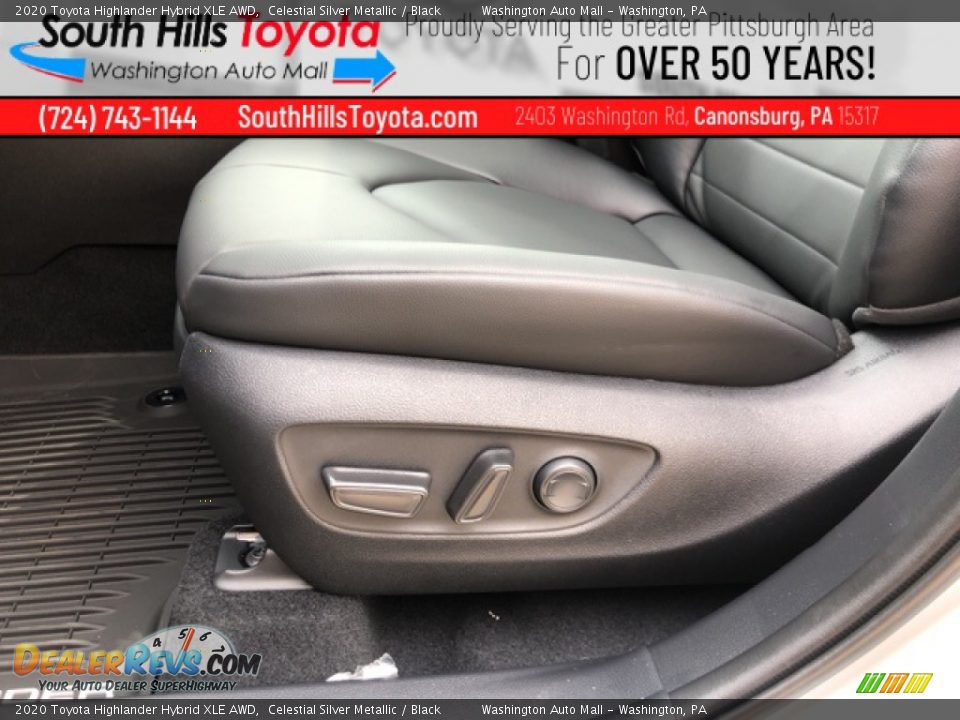 2020 Toyota Highlander Hybrid XLE AWD Celestial Silver Metallic / Black Photo #19