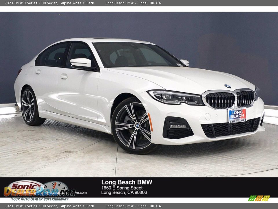 2021 BMW 3 Series 330i Sedan Alpine White / Black Photo #1
