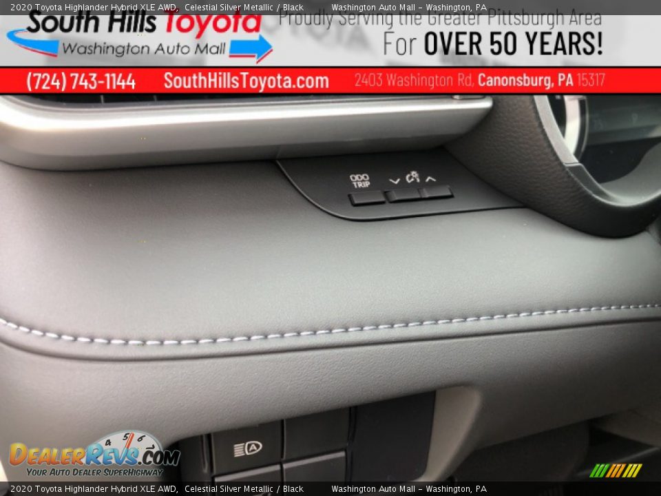 2020 Toyota Highlander Hybrid XLE AWD Celestial Silver Metallic / Black Photo #21