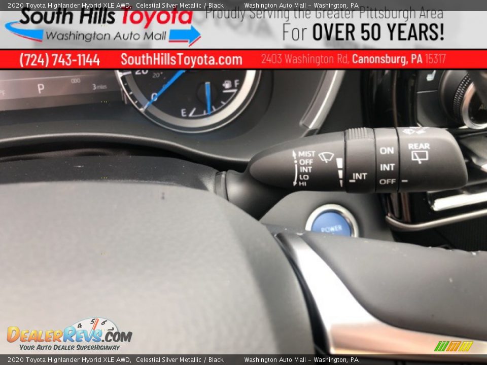2020 Toyota Highlander Hybrid XLE AWD Celestial Silver Metallic / Black Photo #25