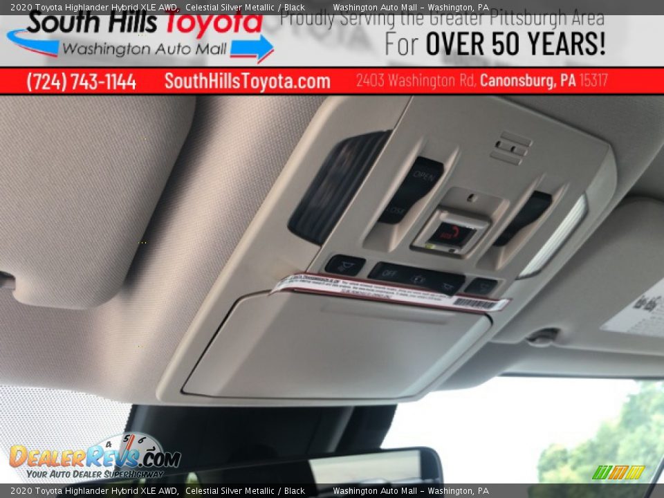 2020 Toyota Highlander Hybrid XLE AWD Celestial Silver Metallic / Black Photo #36