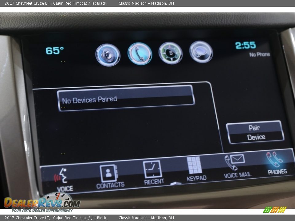 2017 Chevrolet Cruze LT Cajun Red Tintcoat / Jet Black Photo #11