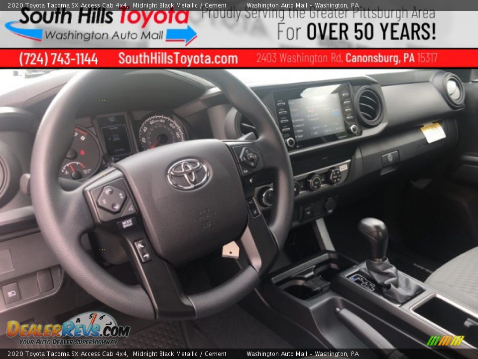 2020 Toyota Tacoma SX Access Cab 4x4 Midnight Black Metallic / Cement Photo #3