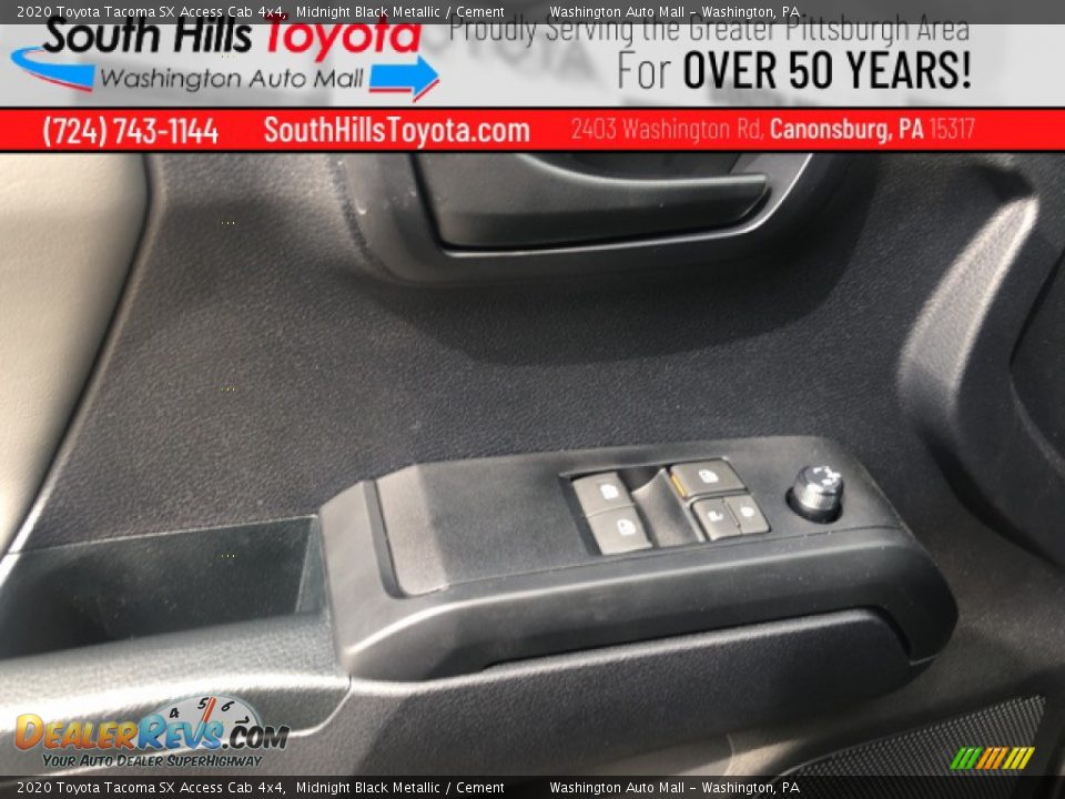2020 Toyota Tacoma SX Access Cab 4x4 Midnight Black Metallic / Cement Photo #4