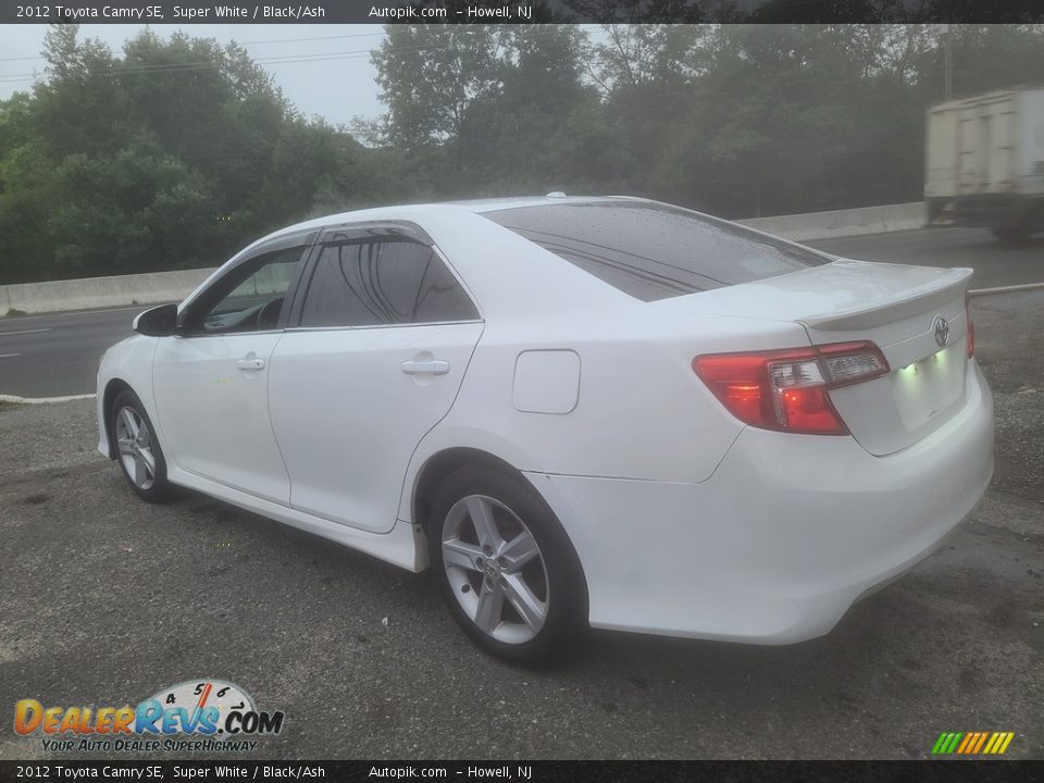 2012 Toyota Camry SE Super White / Black/Ash Photo #5