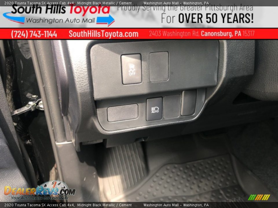 2020 Toyota Tacoma SX Access Cab 4x4 Midnight Black Metallic / Cement Photo #5