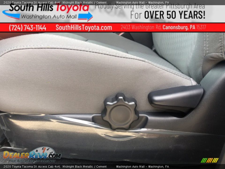 2020 Toyota Tacoma SX Access Cab 4x4 Midnight Black Metallic / Cement Photo #6