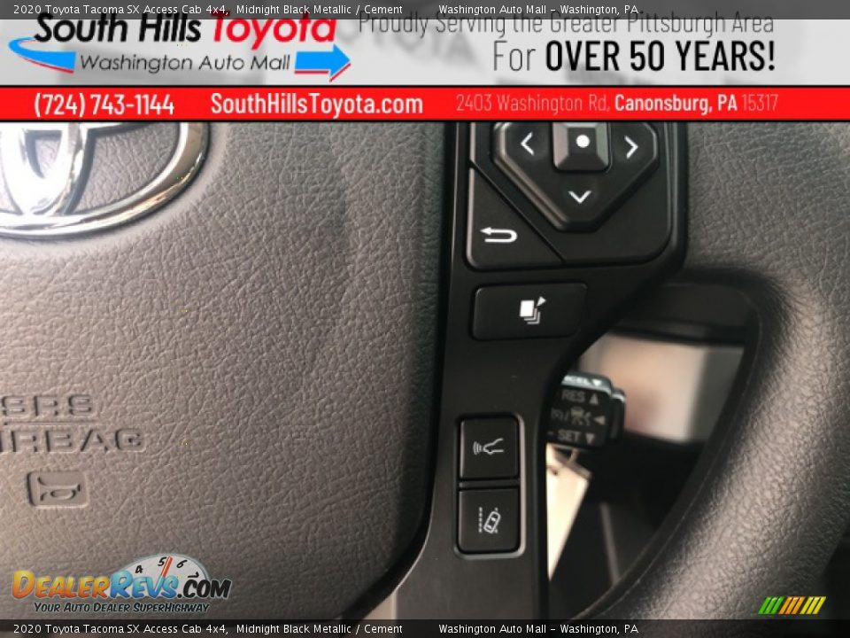 2020 Toyota Tacoma SX Access Cab 4x4 Midnight Black Metallic / Cement Photo #9