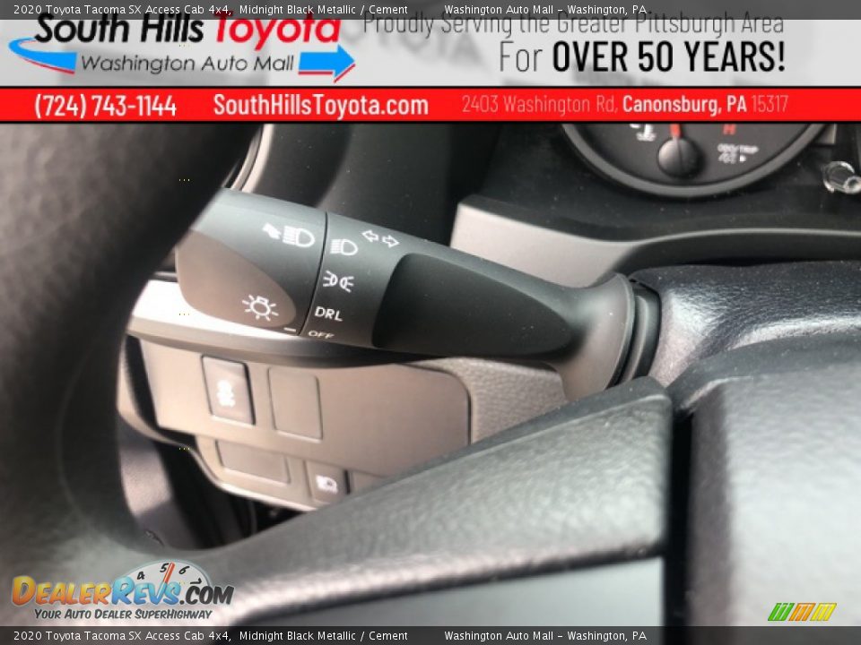 2020 Toyota Tacoma SX Access Cab 4x4 Midnight Black Metallic / Cement Photo #10