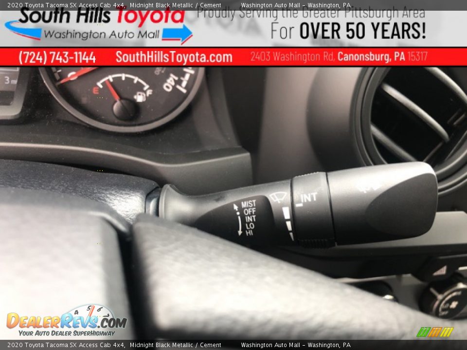 2020 Toyota Tacoma SX Access Cab 4x4 Midnight Black Metallic / Cement Photo #11
