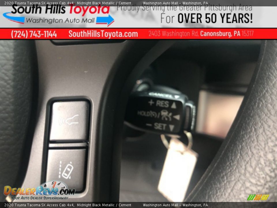 2020 Toyota Tacoma SX Access Cab 4x4 Midnight Black Metallic / Cement Photo #12