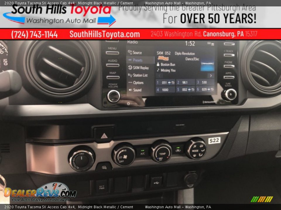 2020 Toyota Tacoma SX Access Cab 4x4 Midnight Black Metallic / Cement Photo #14