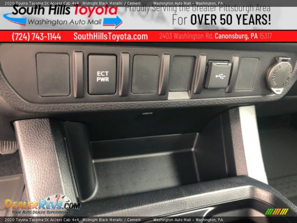 2020 Toyota Tacoma SX Access Cab 4x4 Midnight Black Metallic / Cement Photo #17
