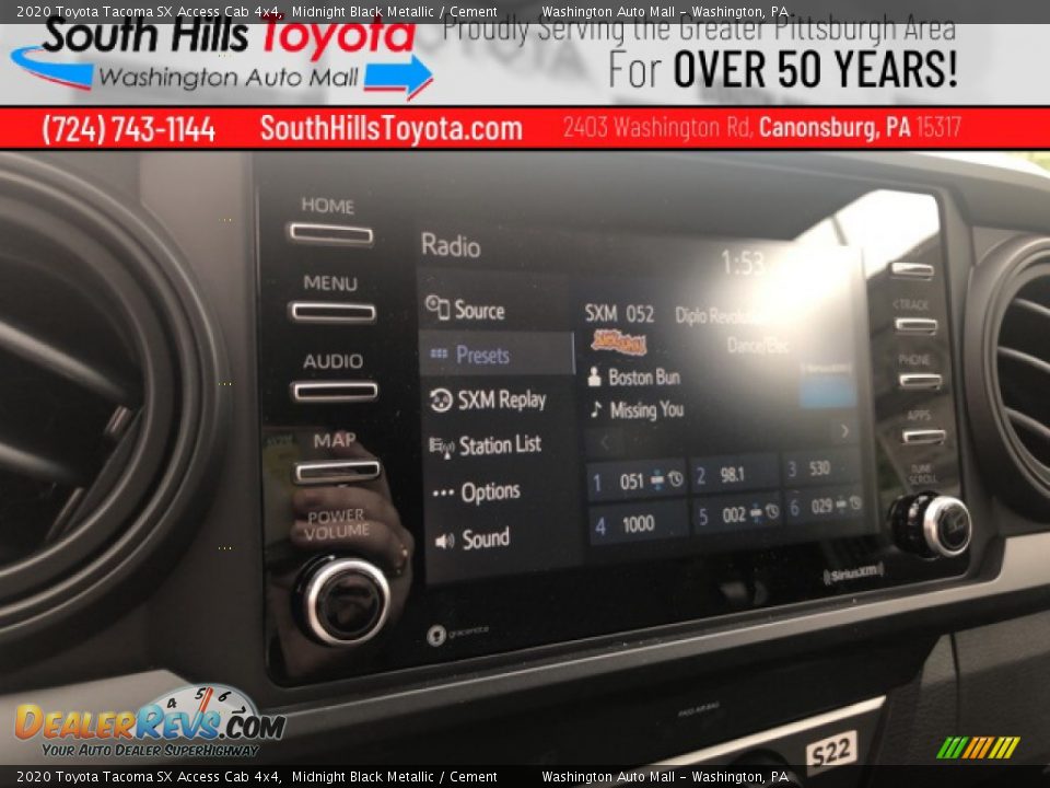 2020 Toyota Tacoma SX Access Cab 4x4 Midnight Black Metallic / Cement Photo #19